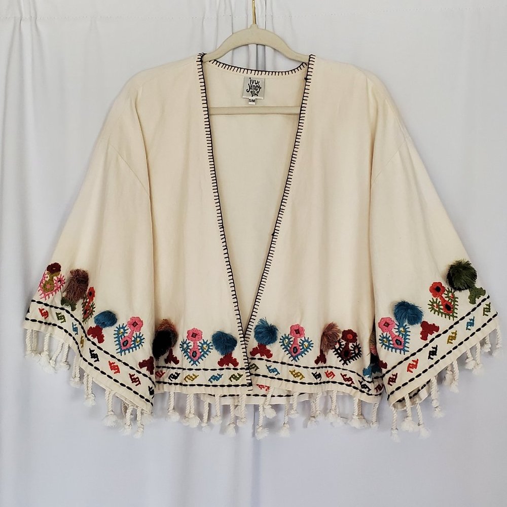 Ivy Jane Ivory & Pom Poncho